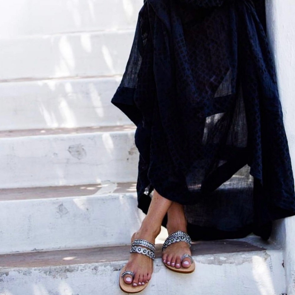 Rhinestone Flat Sandals
